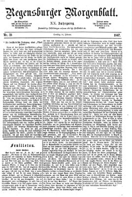 Regensburger Morgenblatt Samstag 16. Februar 1867