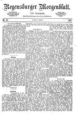 Regensburger Morgenblatt Sonntag 24. Februar 1867