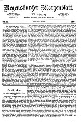 Regensburger Morgenblatt Donnerstag 28. Februar 1867