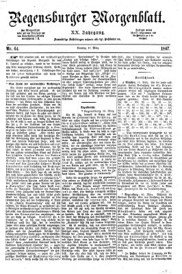 Regensburger Morgenblatt Sonntag 17. März 1867