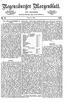 Regensburger Morgenblatt Sonntag 24. März 1867