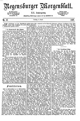 Regensburger Morgenblatt Dienstag 16. April 1867