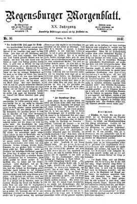 Regensburger Morgenblatt Sonntag 28. April 1867