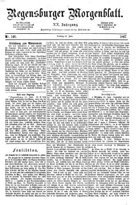 Regensburger Morgenblatt Samstag 22. Juni 1867