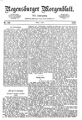 Regensburger Morgenblatt Freitag 5. Juli 1867