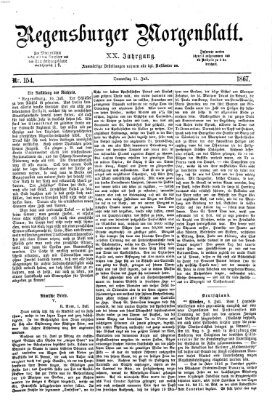 Regensburger Morgenblatt Donnerstag 11. Juli 1867