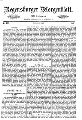 Regensburger Morgenblatt Donnerstag 1. August 1867