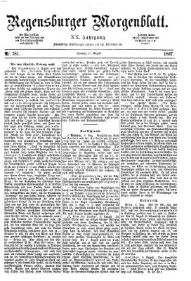 Regensburger Morgenblatt Sonntag 11. August 1867