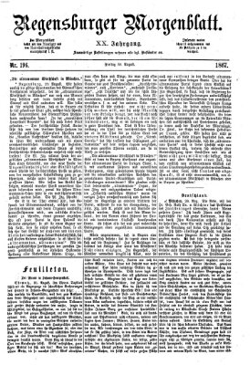 Regensburger Morgenblatt Freitag 30. August 1867