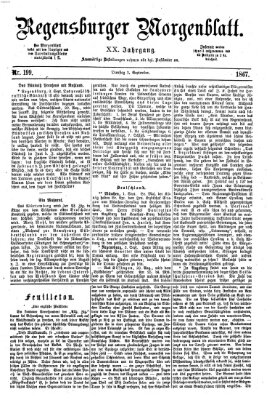 Regensburger Morgenblatt Dienstag 3. September 1867