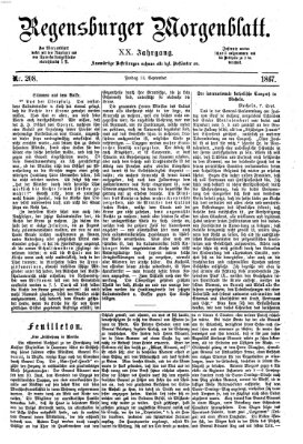 Regensburger Morgenblatt Freitag 13. September 1867