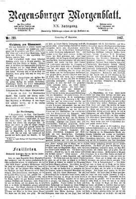 Regensburger Morgenblatt Donnerstag 26. September 1867