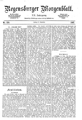 Regensburger Morgenblatt Freitag 27. September 1867