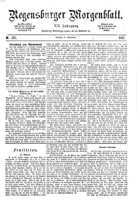 Regensburger Morgenblatt Samstag 28. September 1867