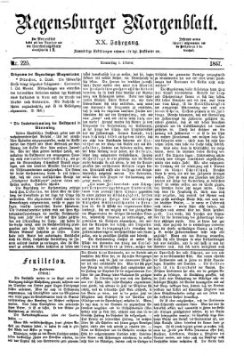 Regensburger Morgenblatt Donnerstag 3. Oktober 1867