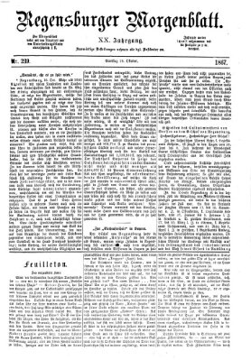 Regensburger Morgenblatt Samstag 19. Oktober 1867