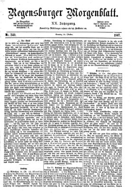 Regensburger Morgenblatt Sonntag 20. Oktober 1867