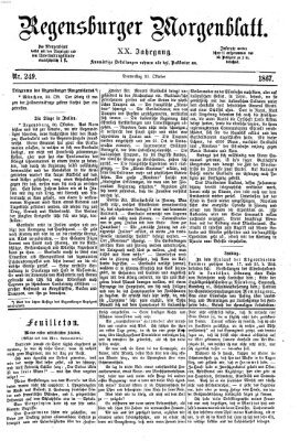 Regensburger Morgenblatt Donnerstag 31. Oktober 1867