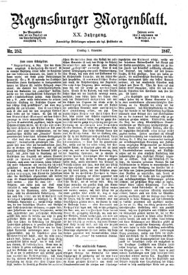 Regensburger Morgenblatt Dienstag 5. November 1867