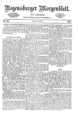 Regensburger Morgenblatt Sonntag 17. November 1867