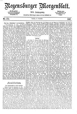 Regensburger Morgenblatt Samstag 30. November 1867