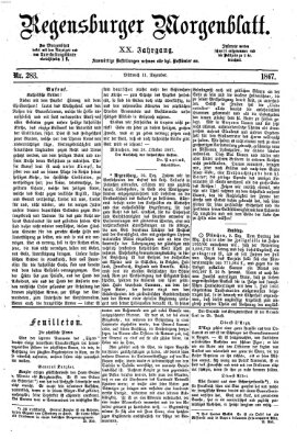 Regensburger Morgenblatt Mittwoch 11. Dezember 1867