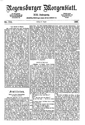 Regensburger Morgenblatt Freitag 28. August 1868