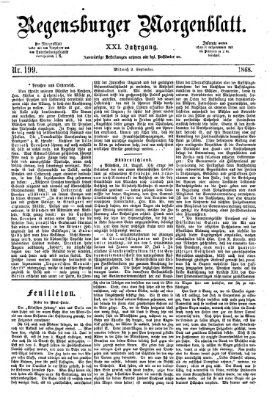 Regensburger Morgenblatt Mittwoch 2. September 1868