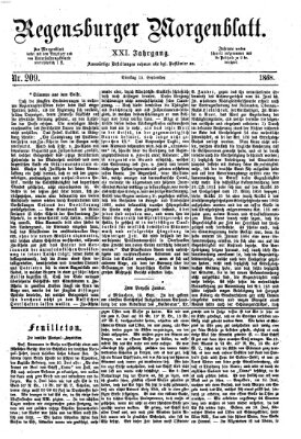 Regensburger Morgenblatt Dienstag 15. September 1868