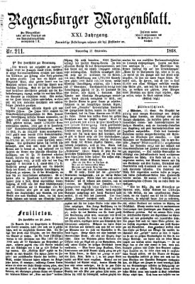 Regensburger Morgenblatt Donnerstag 17. September 1868