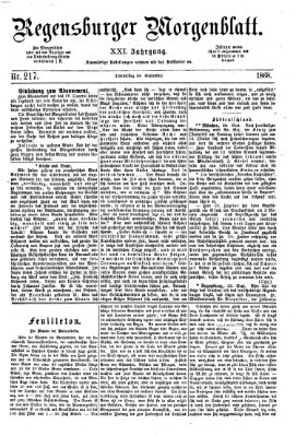 Regensburger Morgenblatt Donnerstag 24. September 1868