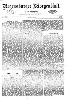 Regensburger Morgenblatt Donnerstag 1. Oktober 1868