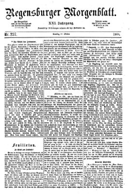 Regensburger Morgenblatt Samstag 17. Oktober 1868