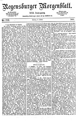 Regensburger Morgenblatt Sonntag 18. Oktober 1868