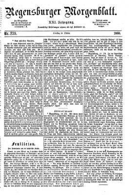 Regensburger Morgenblatt Dienstag 20. Oktober 1868