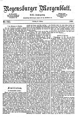 Regensburger Morgenblatt Dienstag 27. Oktober 1868