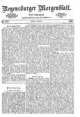 Regensburger Morgenblatt Dienstag 3. November 1868