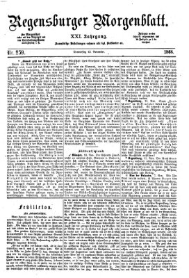 Regensburger Morgenblatt Donnerstag 12. November 1868