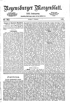 Regensburger Morgenblatt Dienstag 17. November 1868