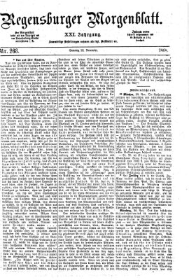 Regensburger Morgenblatt Sonntag 22. November 1868