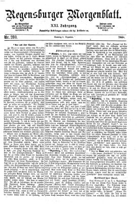 Regensburger Morgenblatt Sonntag 6. Dezember 1868