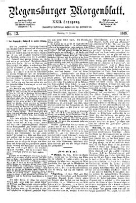 Regensburger Morgenblatt Sonntag 17. Januar 1869