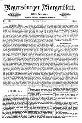 Regensburger Morgenblatt Donnerstag 28. Januar 1869