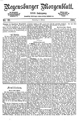 Regensburger Morgenblatt Donnerstag 11. Februar 1869