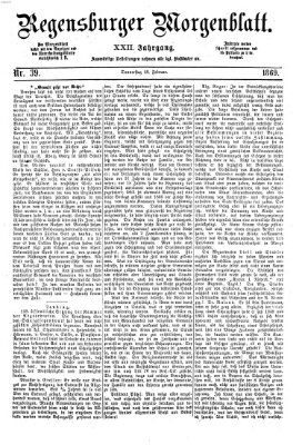 Regensburger Morgenblatt Donnerstag 18. Februar 1869