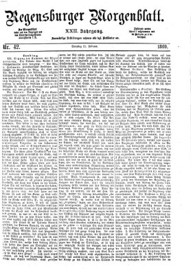 Regensburger Morgenblatt Sonntag 21. Februar 1869