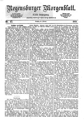 Regensburger Morgenblatt Dienstag 23. Februar 1869