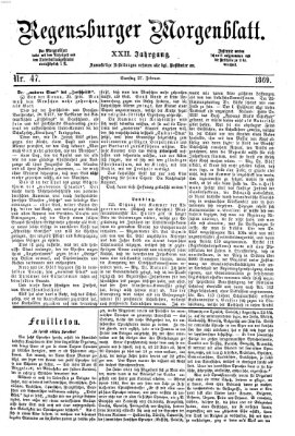 Regensburger Morgenblatt Samstag 27. Februar 1869