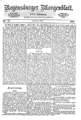 Regensburger Morgenblatt Donnerstag 4. März 1869