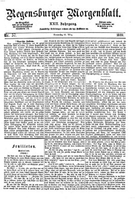 Regensburger Morgenblatt Donnerstag 11. März 1869